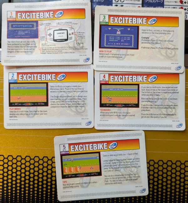 Excitebike in E-Reader card format