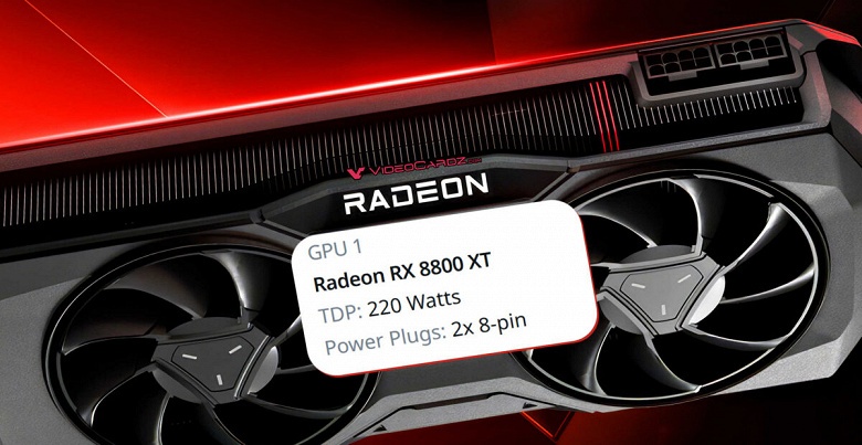 Удивительная Radeon RX 8800 XT. Ей приписывают производительность GeForce RTX 4080, а потребление, по данным Seasonic, составит всего 220 Вт