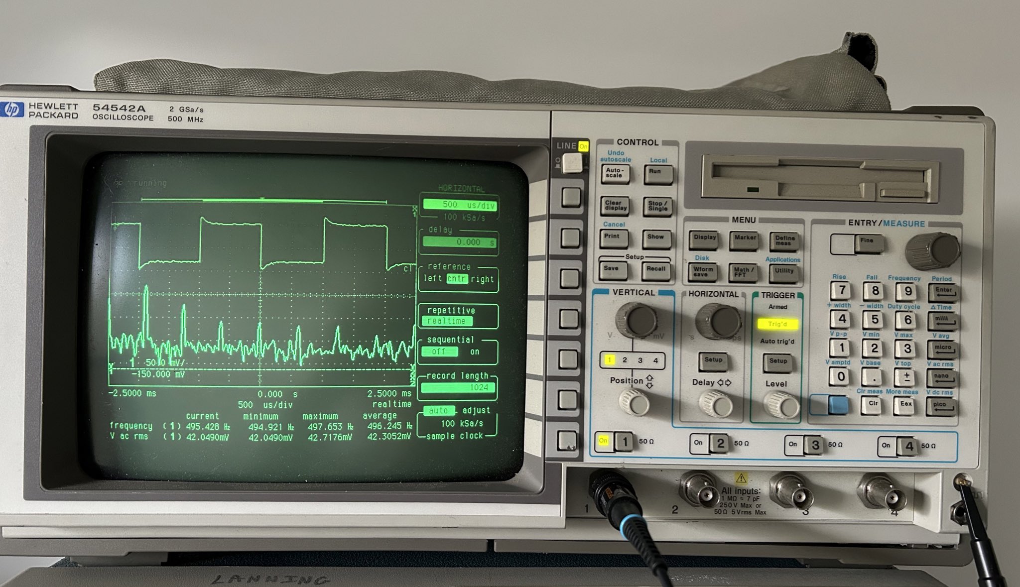 HP 54542A oscilloscope