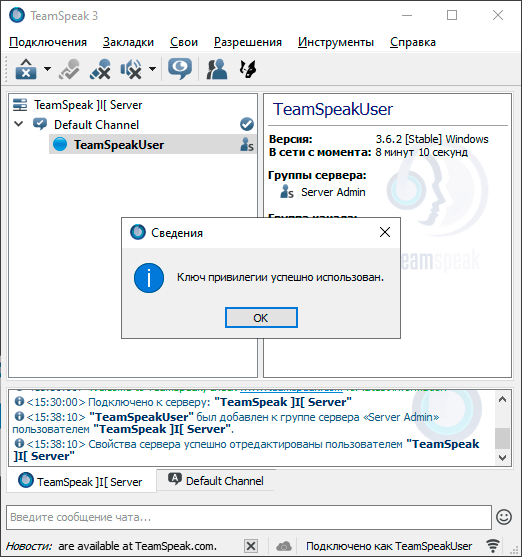 Как поднять свой сервер TeamSpeak - 13