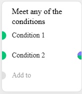 Meet any conditions