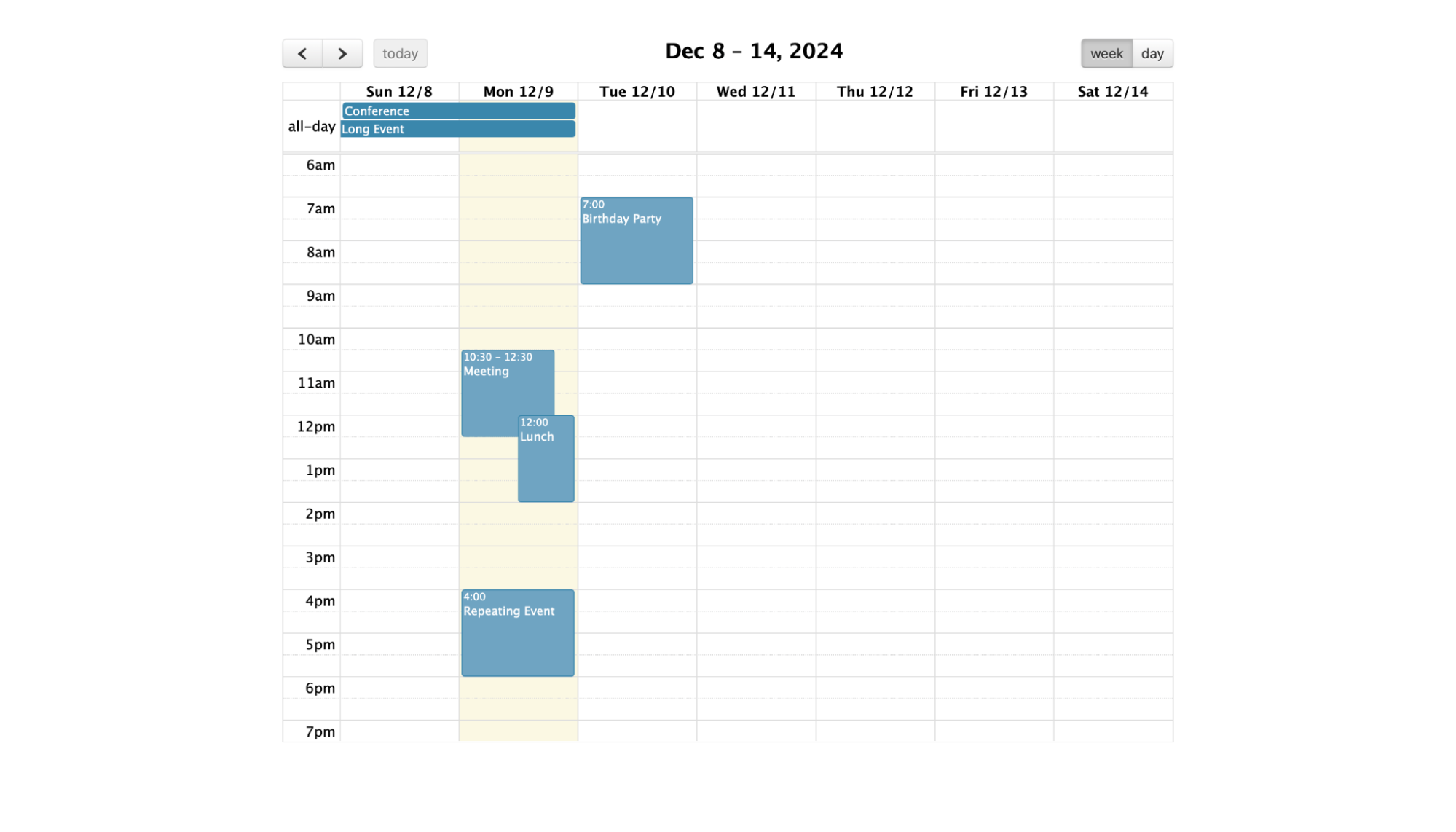 Как написать Google Calendar на коленке? Обзор FullCallendar - 6