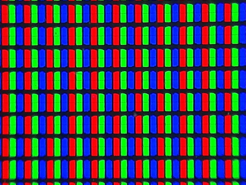 Структура пикселя RGB большинства LCD мониторов