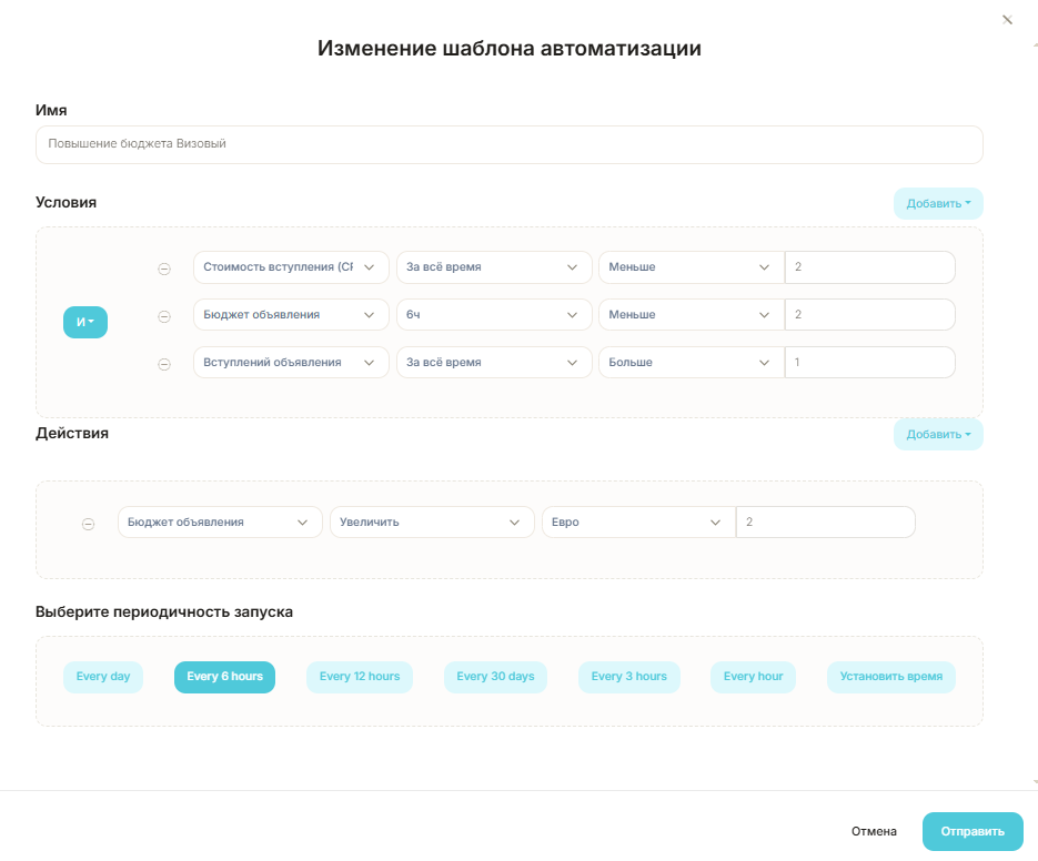 Автоматизация по повышению бюджета 