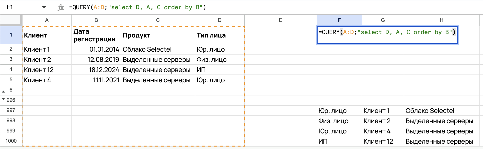 Как проводить сложные исследования в Google Таблицах и Excel? Работаем с формулой QUERY - 6