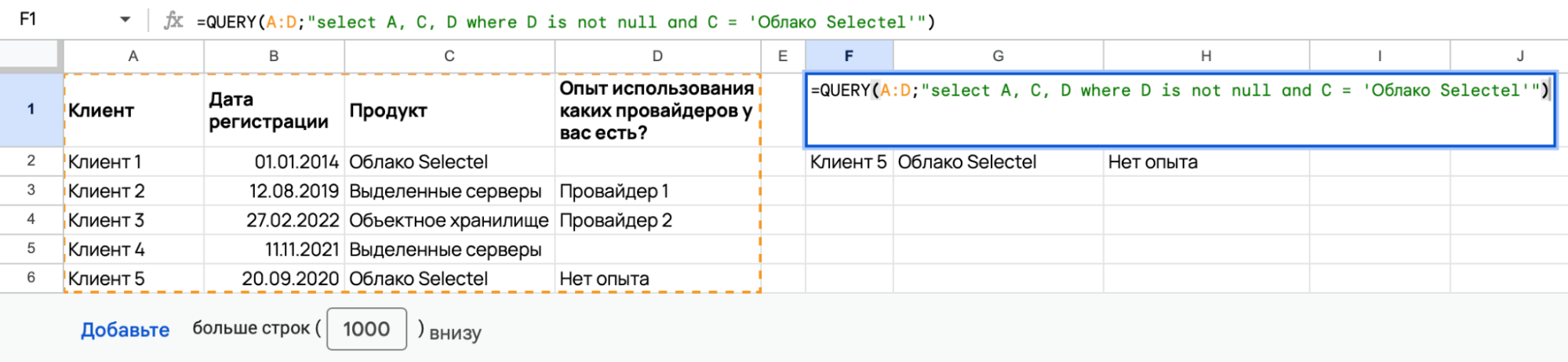 Как проводить сложные исследования в Google Таблицах и Excel? Работаем с формулой QUERY - 9