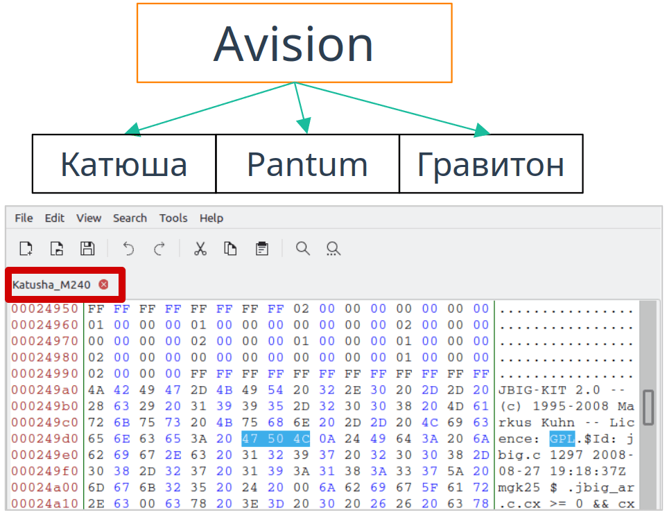 Исполняемый файл драйвера в HEX-редакторе