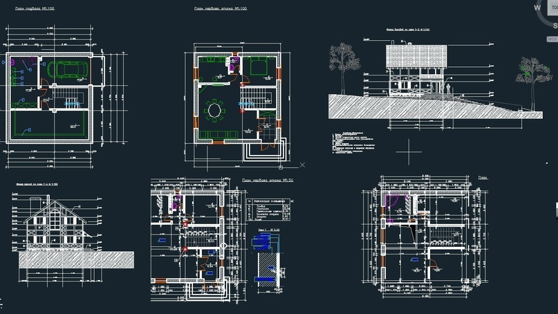 Чертеж дома в программе Autocad (https://1svoimi-rukami.ru/strojka/kak-postroit-plan-doma-v-avtokade-80-foto.html)