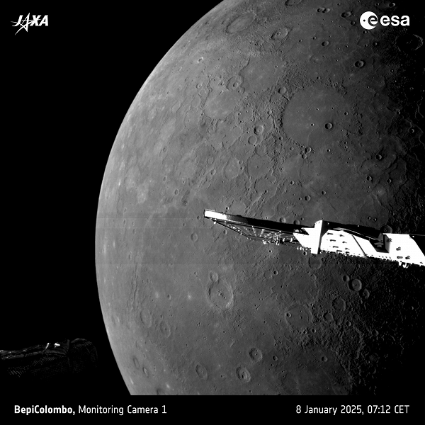 Ледяные кратеры и северные равнины: BepiColombo делится впечатляющими снимками последнего пролёта мимо Меркурия