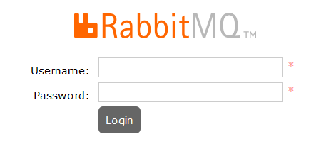 страница авторизации в RabbitMQ