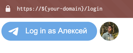 Страница /login после log in