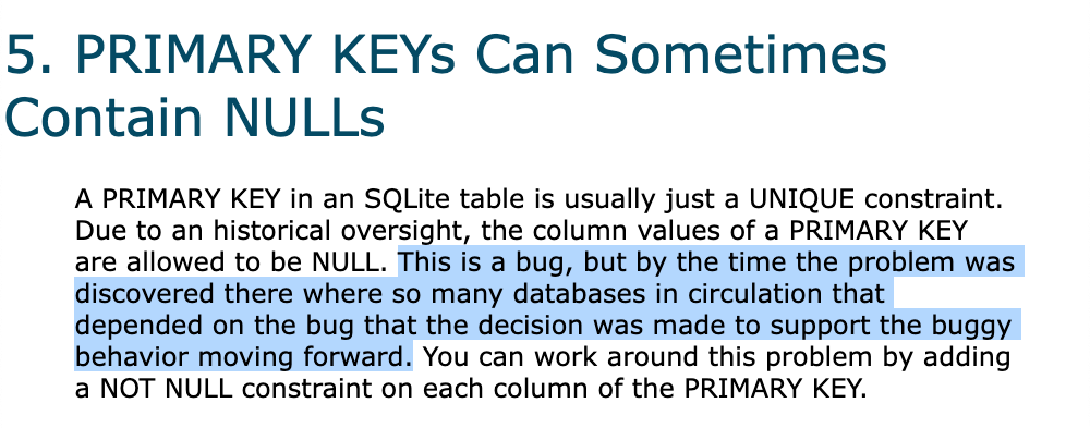 Безумные и забавные факты о SQLite - 13