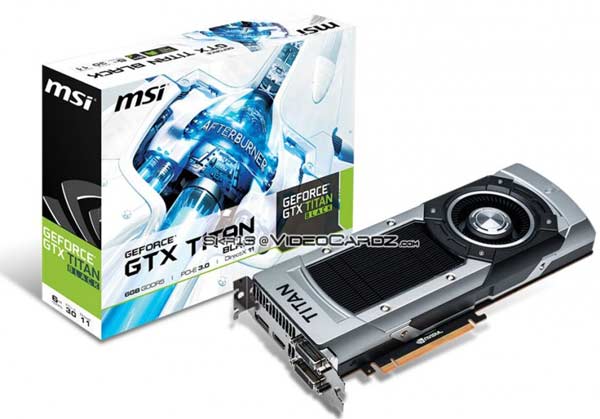 Карта MSI GeForce GTX Titan Black имеет 6 ГБ памяти GDDR5 и 384-разрядную шину памяти