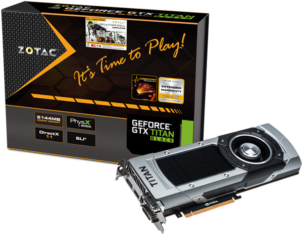 Zotac представила 3D-карты серии GeForce GTX 750 и флагманскую модель GeForce GTX Titan Black