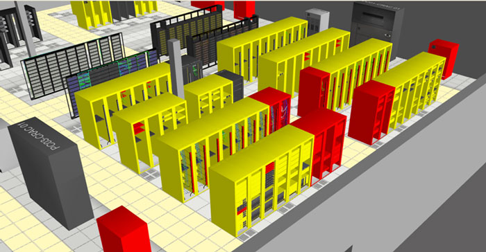 3D симулятор дата центра с привязкой к мониторингу