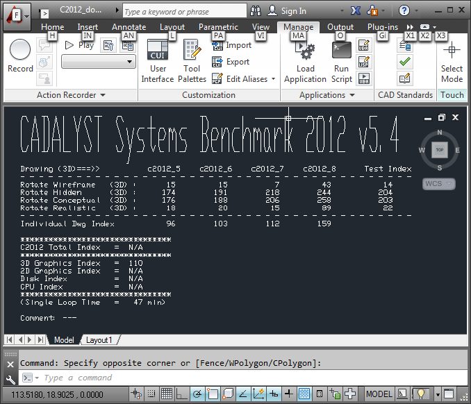 Тест в Cadalyst Benchmark