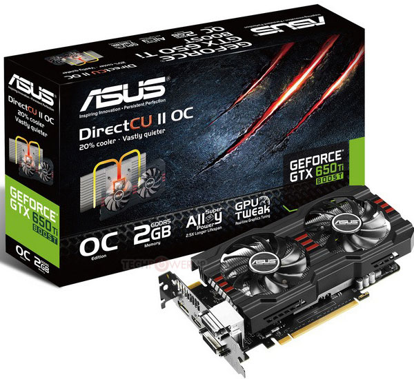 Одна из двух моделей Asus GeForce GTX 650 Ti Boost DirectCU II разогнана в заводских условиях