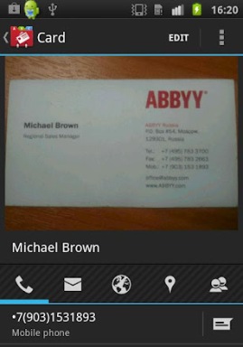 Business Card Reader 2.0 для Android — теперь со своей визитницей