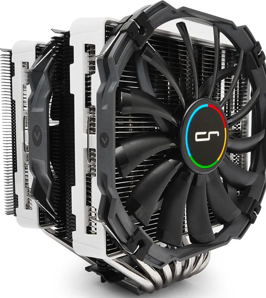 Охладитель Cryorig R1 имеет классическую форму двойной башни