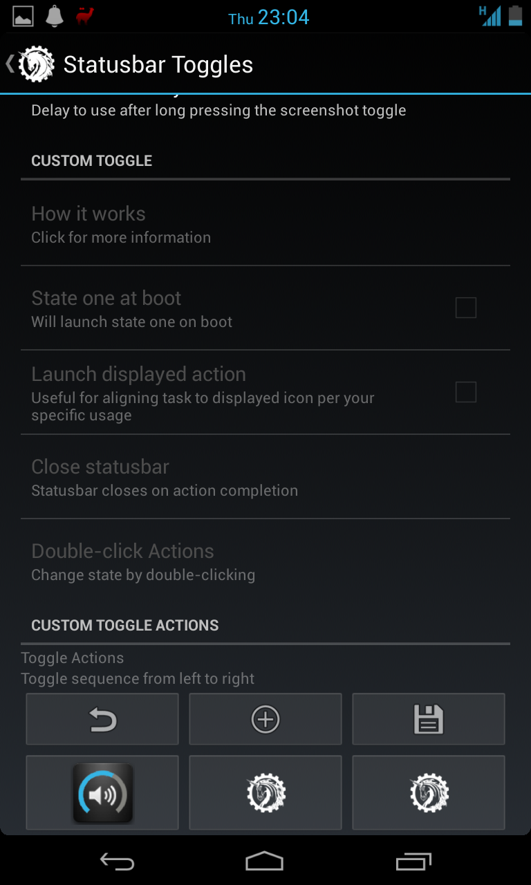 Custom toggles