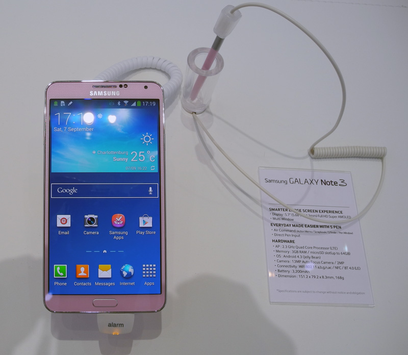 IFA 2013 своими глазами: мобильные устройства Samsung, Toshiba, Panasonic, TCL/Alcatel и Archos