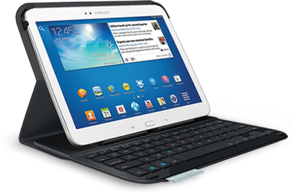 Особенностью модели Logitech Ultrathin Keyboard Folio for Samsung Galaxy Tab 3 10.1 является наличие клавиатуры 