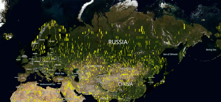 Карта спутников россии