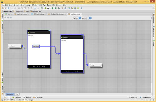 Navigation Editor — новый инструмент в Android Studio