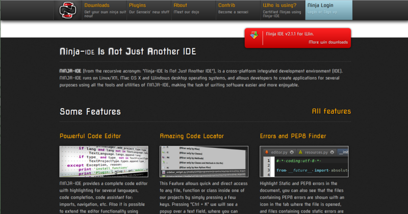 Ninja IDE – открытая среда разработки для Python
