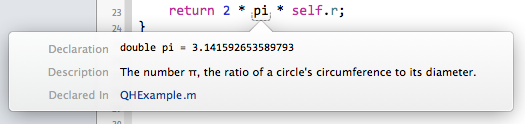 Quick Help для своего кода в XCode 5
