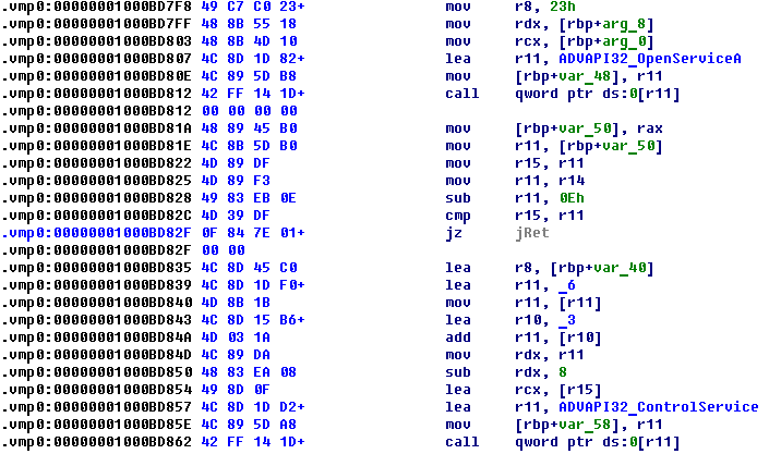 Win64. Infector код.