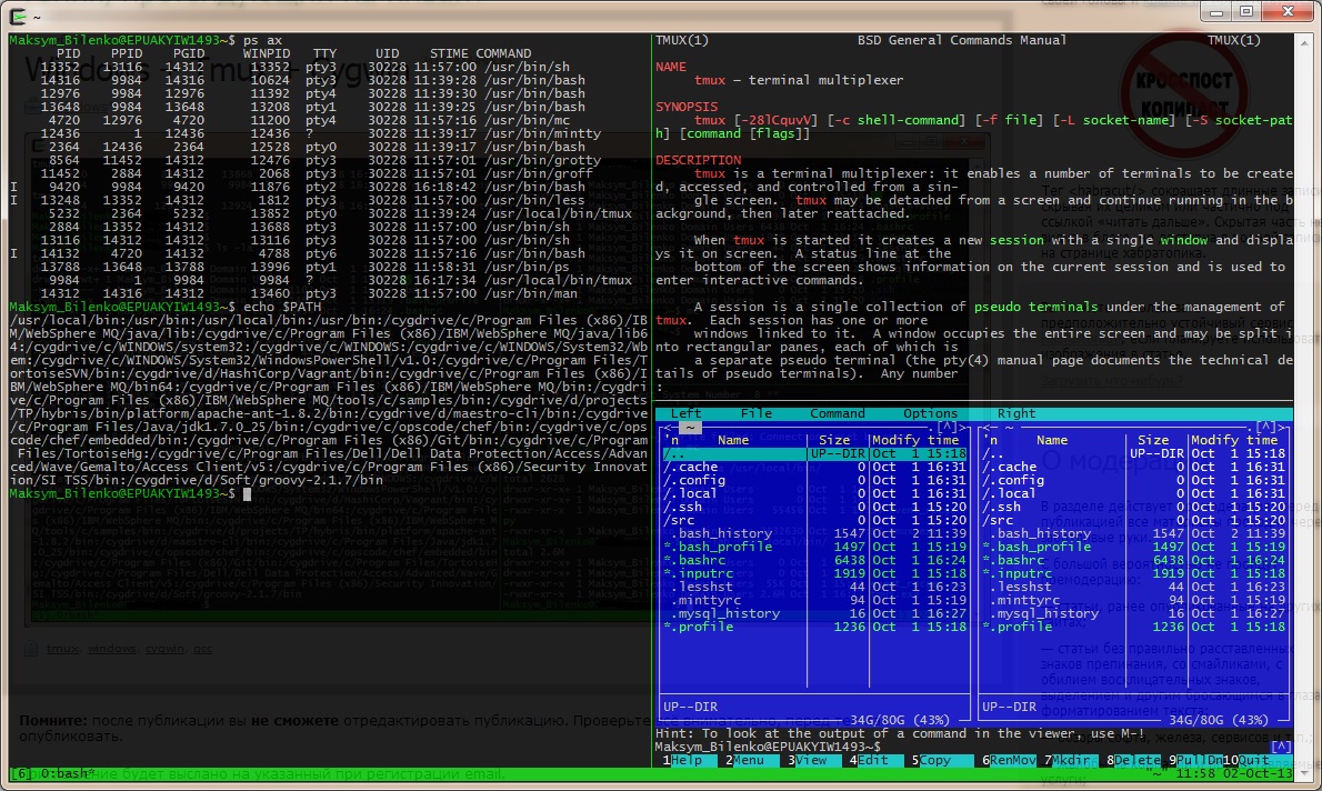 Tmux session. Tmux терминал. Tmux Linux. Cygwin Bash. Tmux Windows.