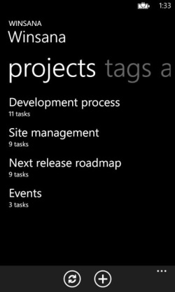 Winsana – клиент для сервиса управления задачами Asana на вашем Windows Phone