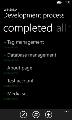 Winsana – клиент для сервиса управления задачами Asana на вашем Windows Phone