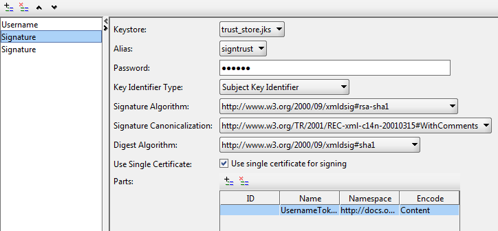 Ws security в SoapUI Pro