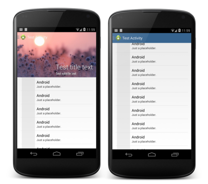 Библиотека Header2ActionBar для Android