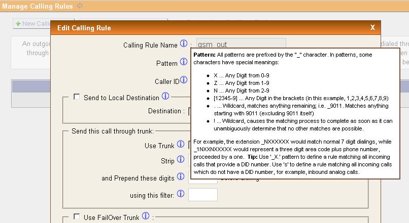 Send calls. SIPXECS настройка. Call Rules.