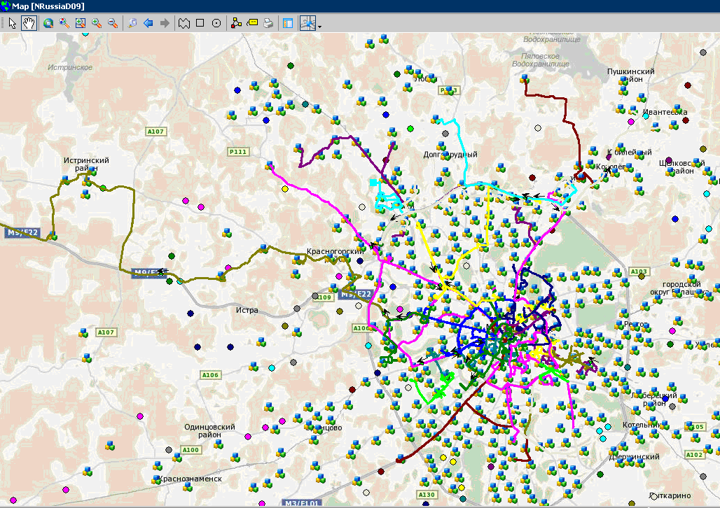 Карта для построения маршрута