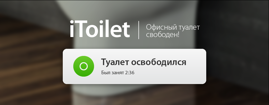 iToilet. Офисный туалет свободен