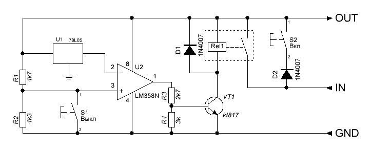 Lm358 схема зарядного устройства