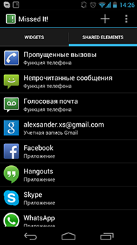 Индикаторы событий для Android 4.1 и выше