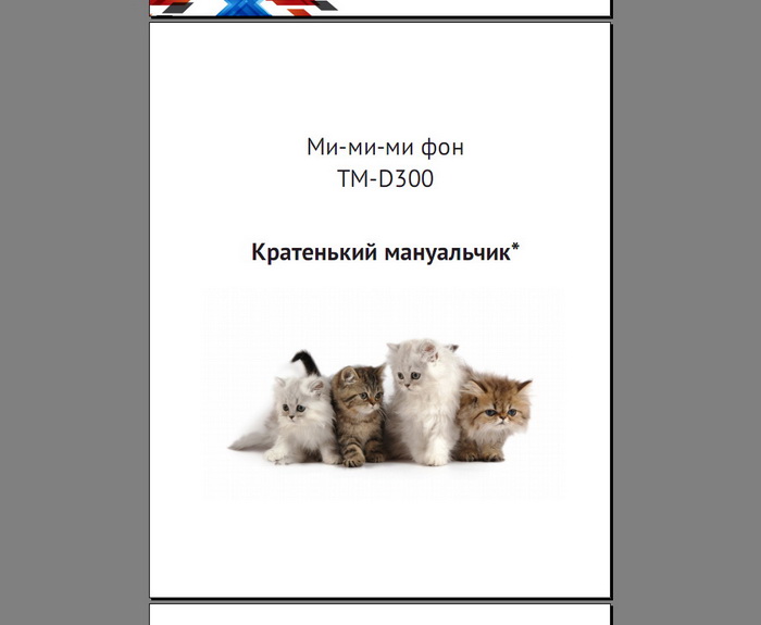 Как должен выглядеть мануал для женского телефона