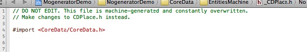 mogenerator для Core Data, о котором нужно знать
