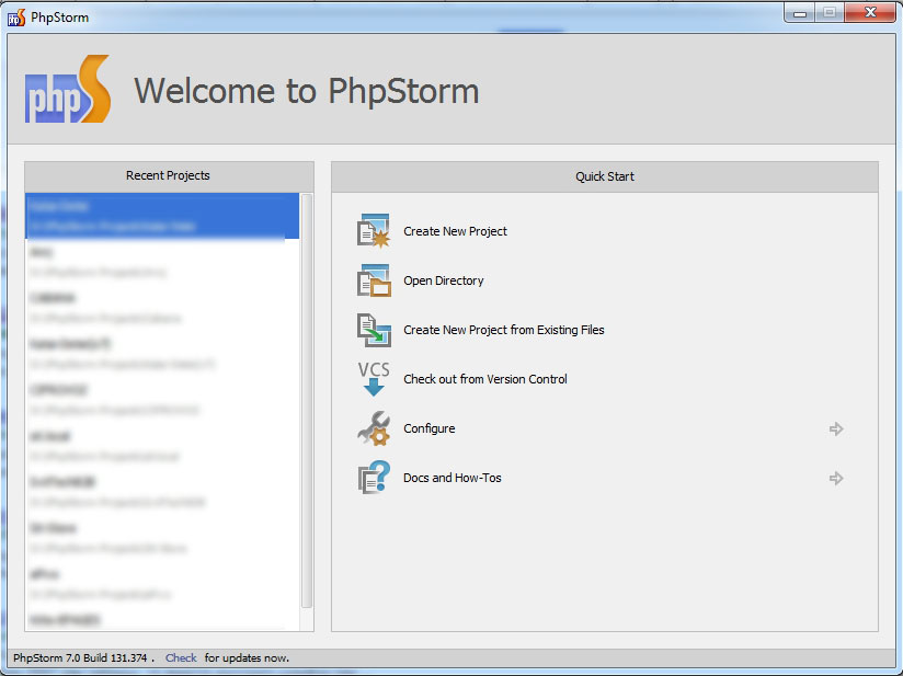 Phpstorm открыть проект в новом окне