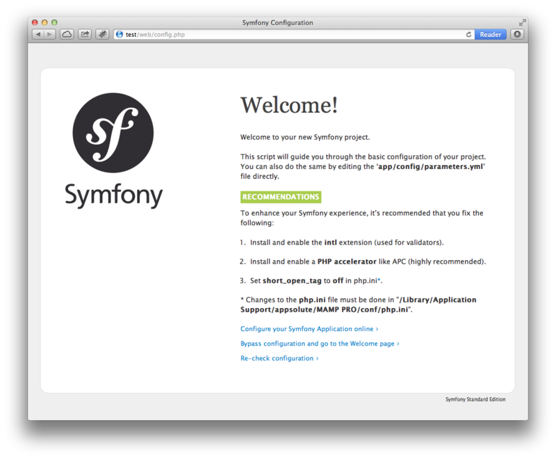 Настраиваем конфигурацию Symfony2 для MAMP Pro в MacOS