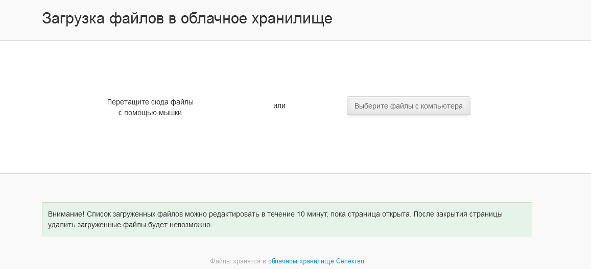 Загрузить файл. Память хранилища обновите подписку до премиум.