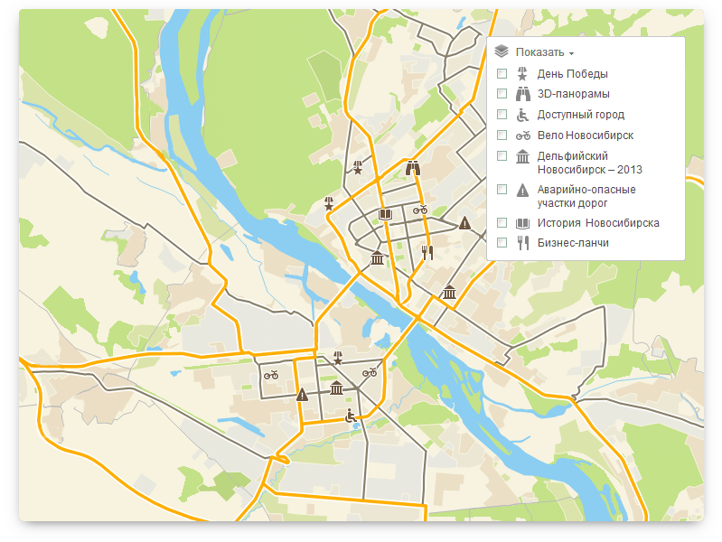 Карта новосибирска 2гис