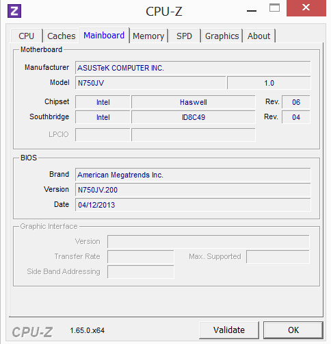 Asus n750jv bios настройка