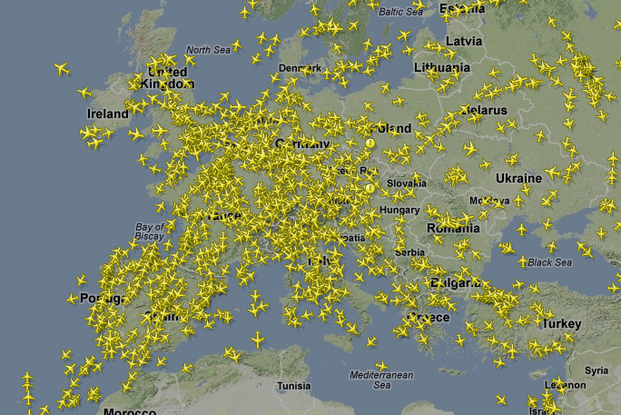 Карта пролета самолетов в реальном времени онлайн