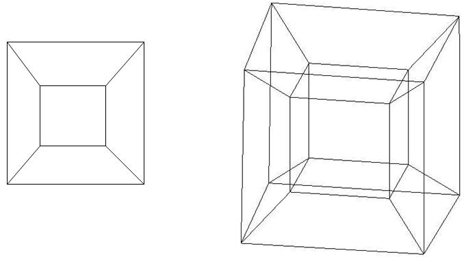 Программа для рисования четырёхмерного куба